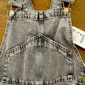 ZARA Grey acid stone wash overalls.